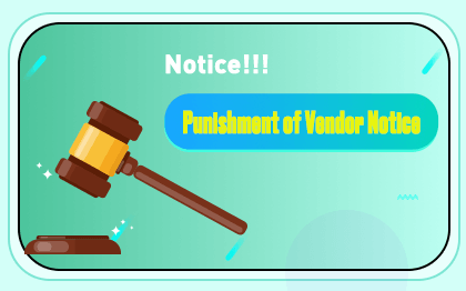 Punishment of Vendor Notice