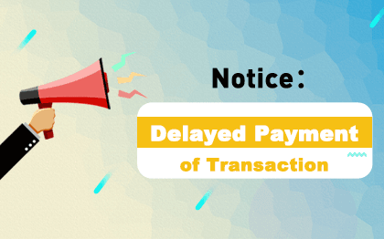 Notice: Delayed Payment of Transaction