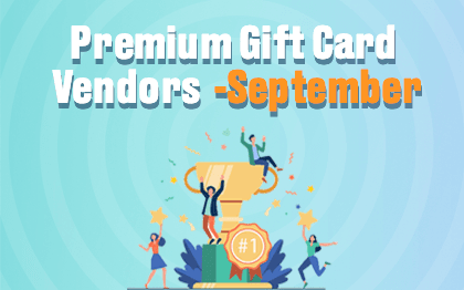 Premium Gift Card Vendors - September
